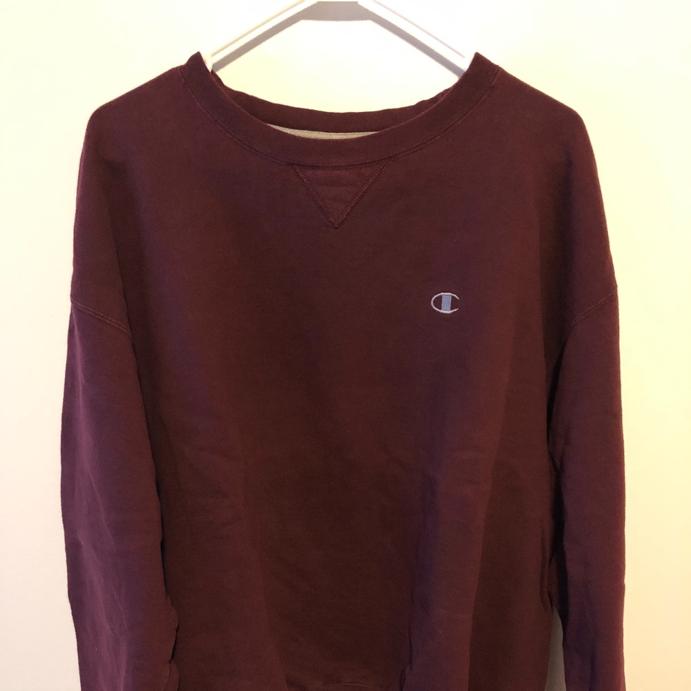 Champion Burgundy Crewneck Sweatshirt Men's XL